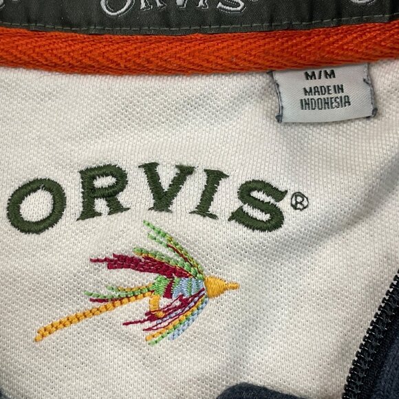 Orvis Mens Gray 1/4 Zip Pullover Sweatshirt With Ribbed Collar Size M - Picture 6 of 8